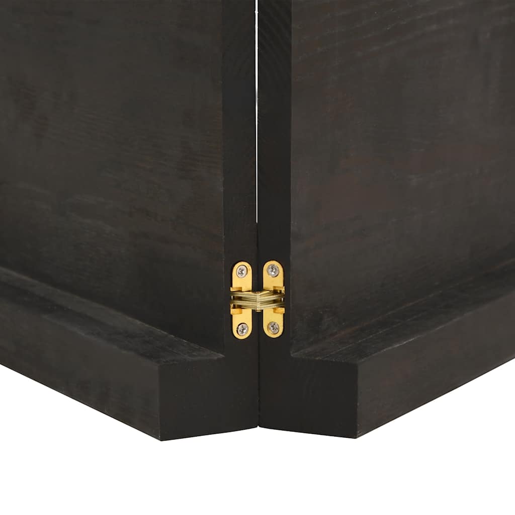 Sötétbarna kezelt tömör fa fürdőszobai pult 160x50x(2-6) cm 8