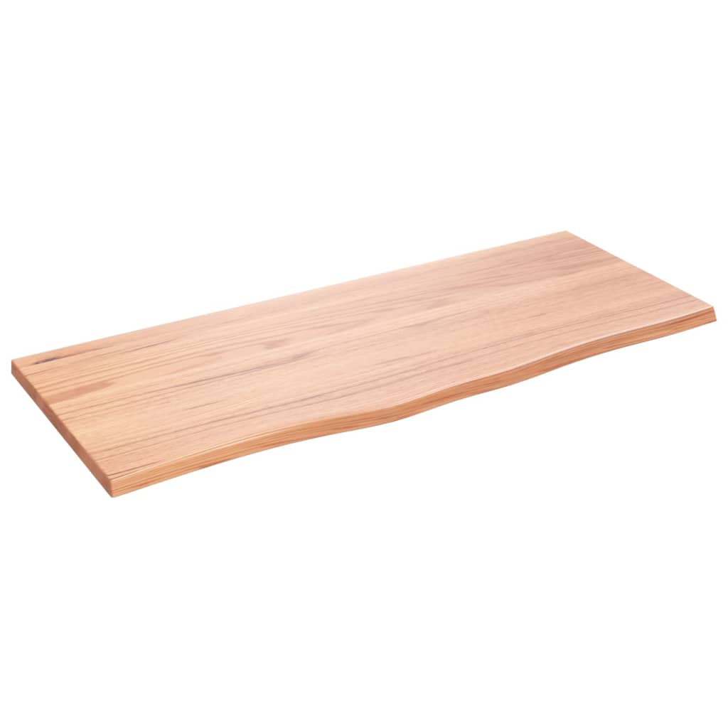 Világosbarna kezelt tömör tölgyfa asztallap 100 x 40 x 2 cm 2