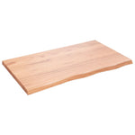Világosbarna kezelt tömör tölgyfa asztallap 100x60x(2-4) cm 2