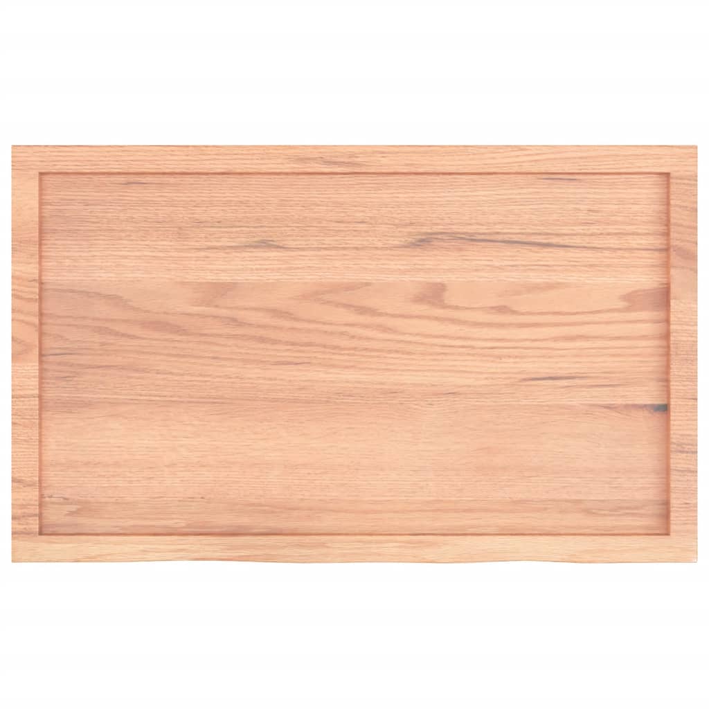 Világosbarna kezelt tömör tölgyfa asztallap 100x60x(2-4) cm 4