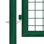Zöld horganyzott acél hálós kerti kapu 400 x 125 cm 5