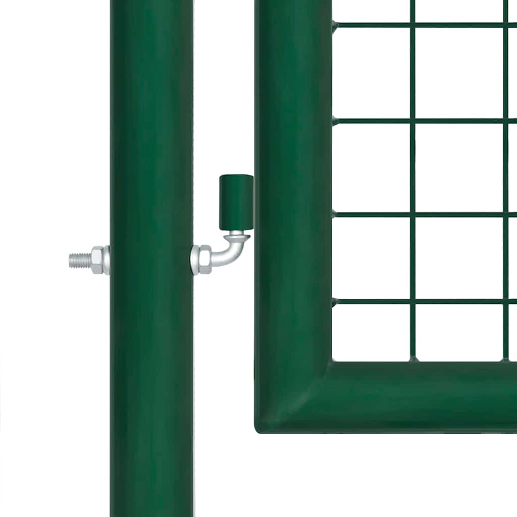 Zöld horganyzott acél hálós kerti kapu 400 x 125 cm 5