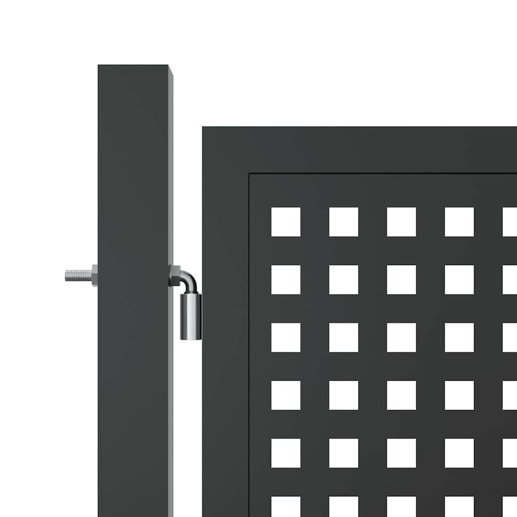 Antracit színű acél kerti kapu 300 x 150 cm 4