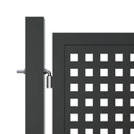 Antracit színű acél kerti kapu 400 x 125 cm 4
