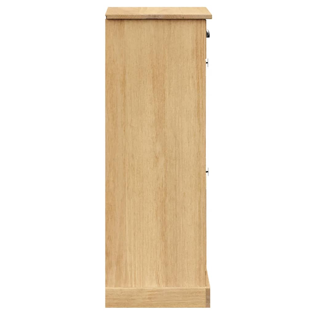 VIGO tömör fenyőfa cipőszekrény 60x35x96 cm 6