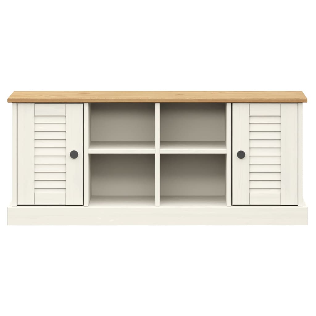 VIGO fehér tömör fenyőfa cipőtároló pad 106 x 35 x 45 cm 4