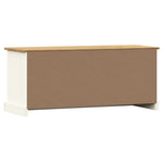 VIGO fehér tömör fenyőfa cipőtároló pad 106 x 35 x 45 cm 7