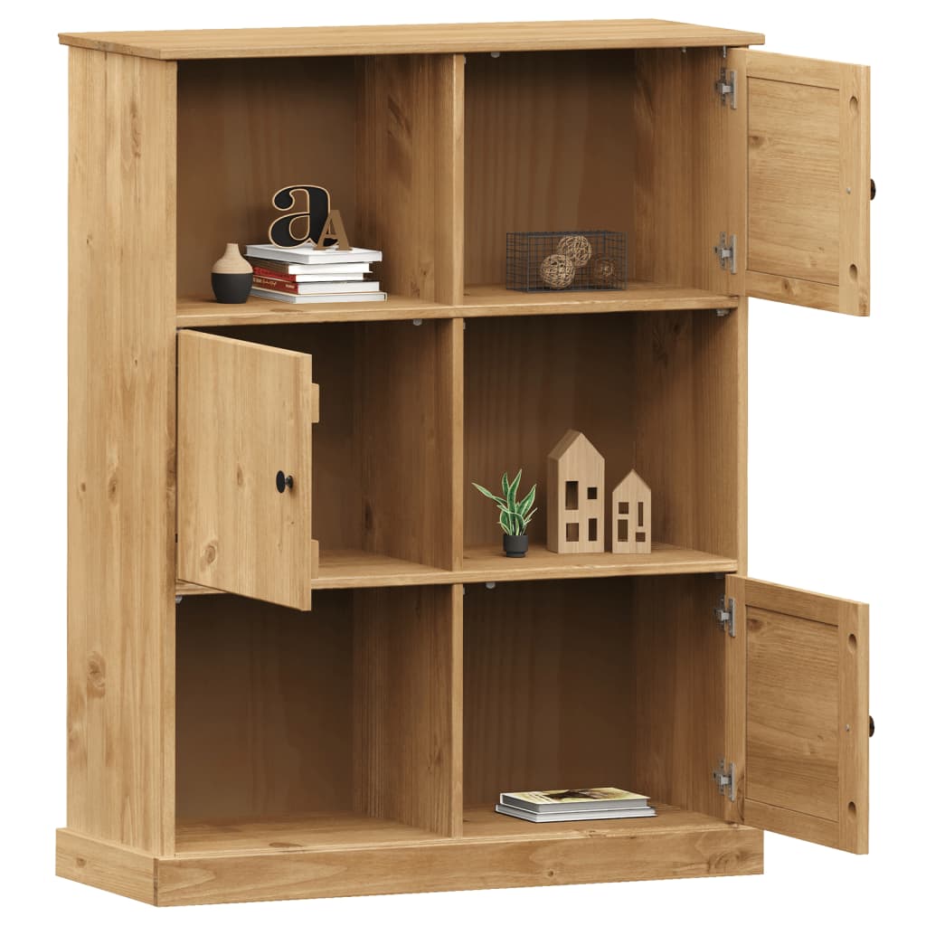 VIGO tömör fenyőfa könyvespolc 90x35x114,5 cm 3