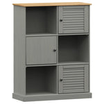 VIGO tömör fenyőfa könyvespolc 90x35x114,5 cm 2