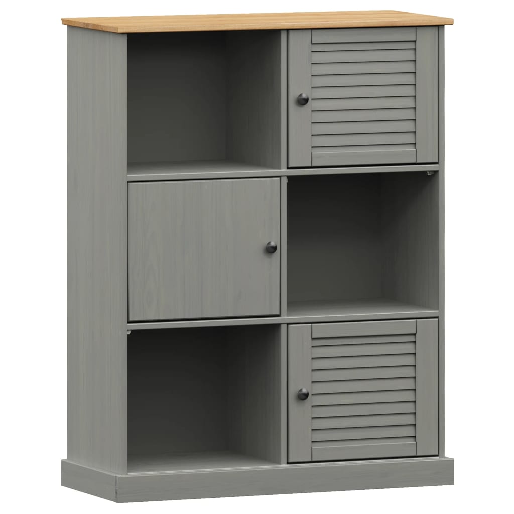 VIGO tömör fenyőfa könyvespolc 90x35x114,5 cm 2