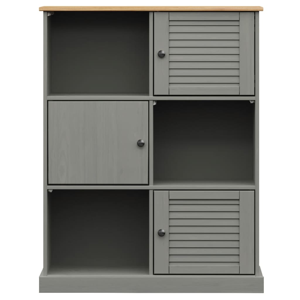 VIGO tömör fenyőfa könyvespolc 90x35x114,5 cm 4