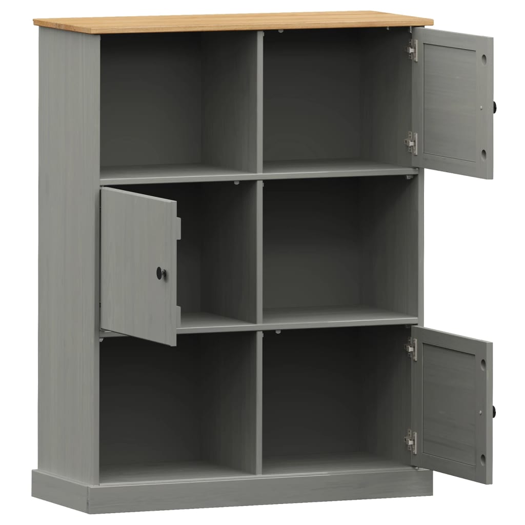 VIGO tömör fenyőfa könyvespolc 90x35x114,5 cm 5