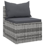 4 részes szürke polyrattan kerti ülőgarnitúra párnákkal 9