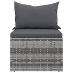 4 részes szürke polyrattan kerti ülőgarnitúra párnákkal 10