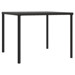 6 részes fekete polyrattan kerti étkezőgarnitúra párnákkal 9