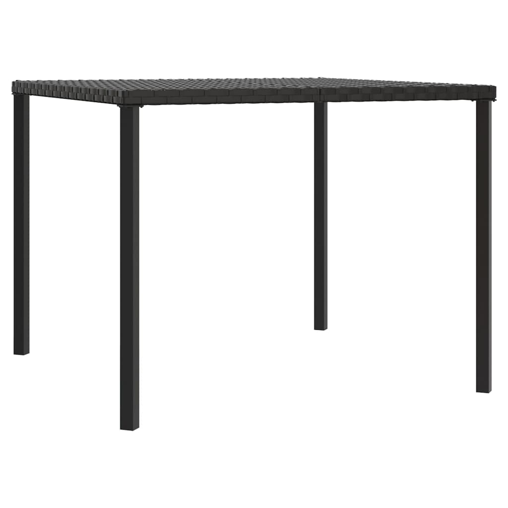 6 részes fekete polyrattan kerti étkezőgarnitúra párnákkal 9