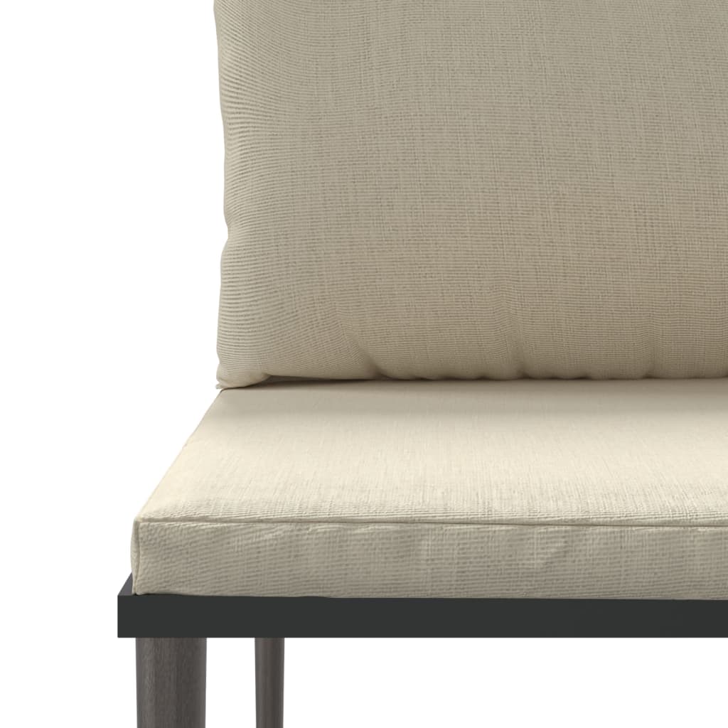 3 részes szürke polyrattan kerti ülőgarnitúra párnákkal 7