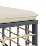 4 részes antracitszürke polyrattan kerti ülőgarnitúra párnákkal 8