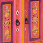 Rózsaszín tömör mangófa TV-szekrény 110 x 30 x 40 cm 8