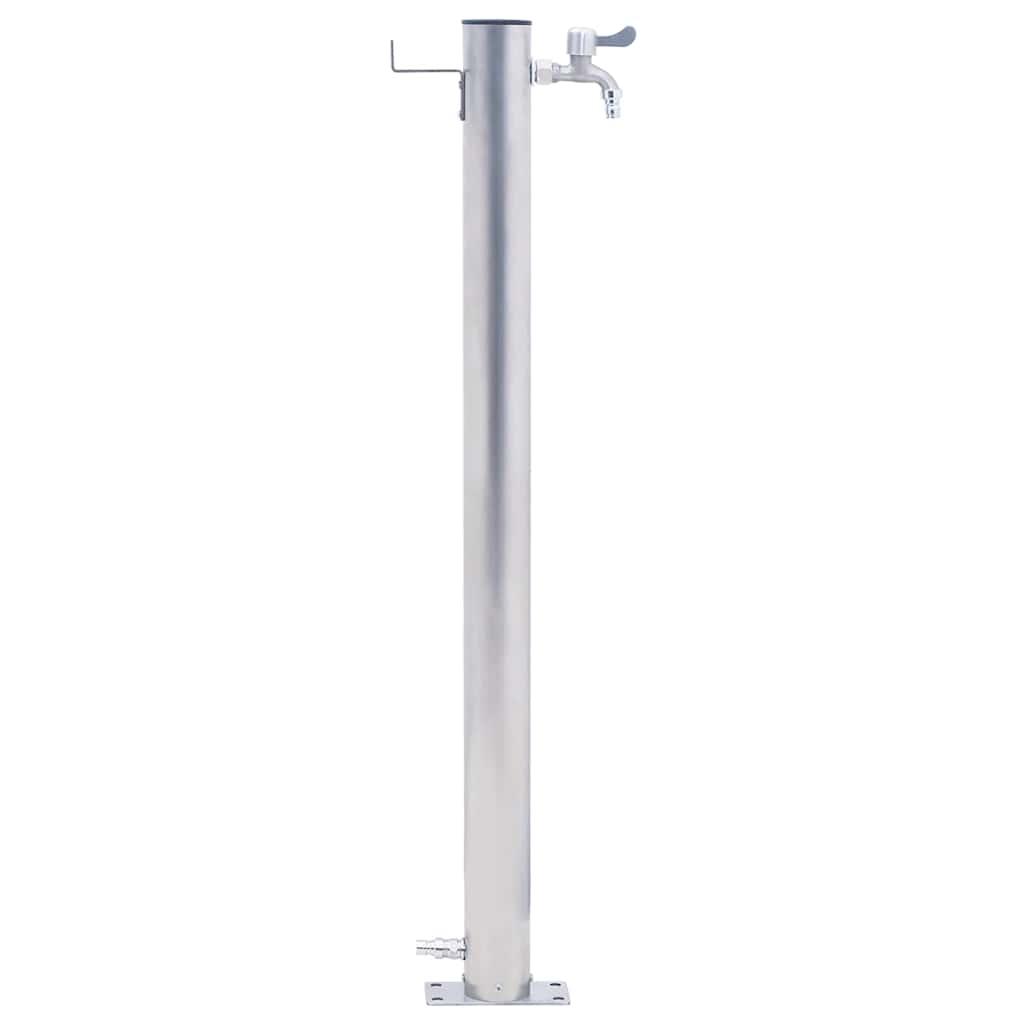 Kerek rozsdamentes acél kerti oszlop típusú vízcsap 60 cm 3