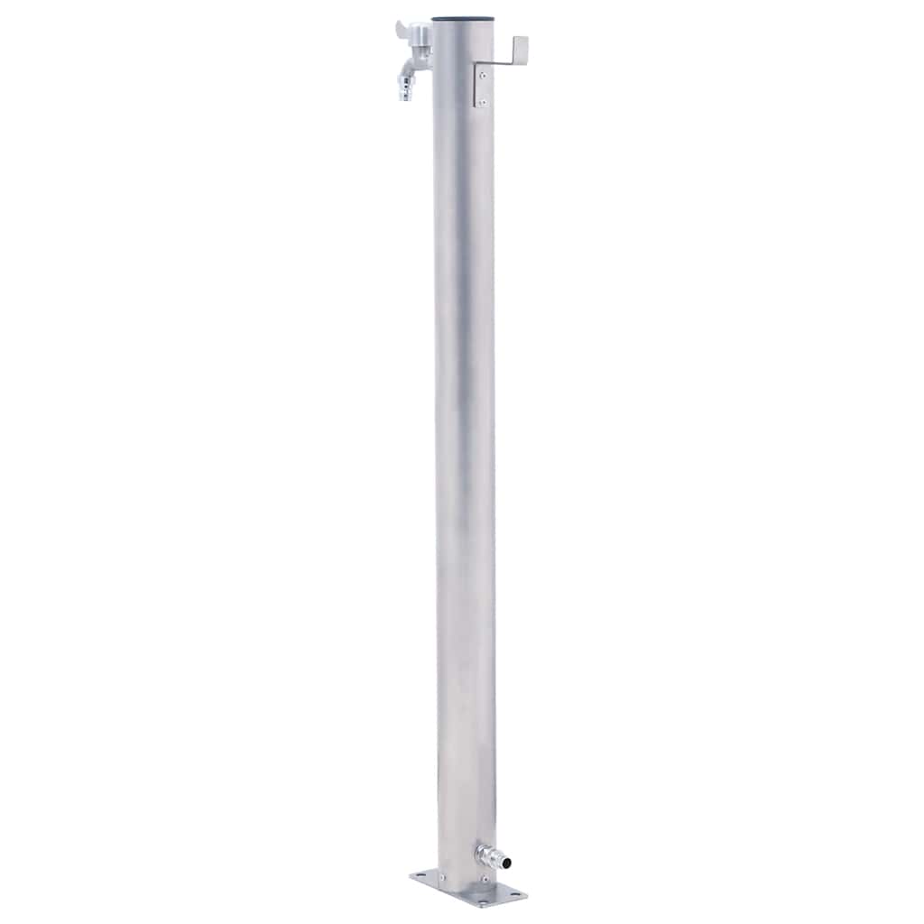 Kerek rozsdamentes acél kerti oszlop típusú vízcsap 60 cm 4