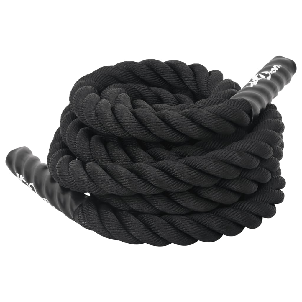 Fekete harci kötél 9 m 6,8 kg poliészter 6
