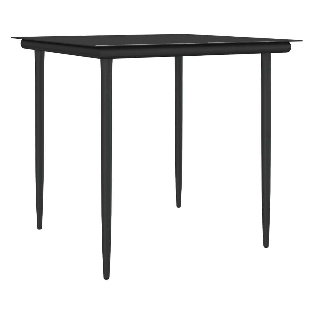 5 részes polyrattan és acél kerti étkezőgarnitúra párnával 6