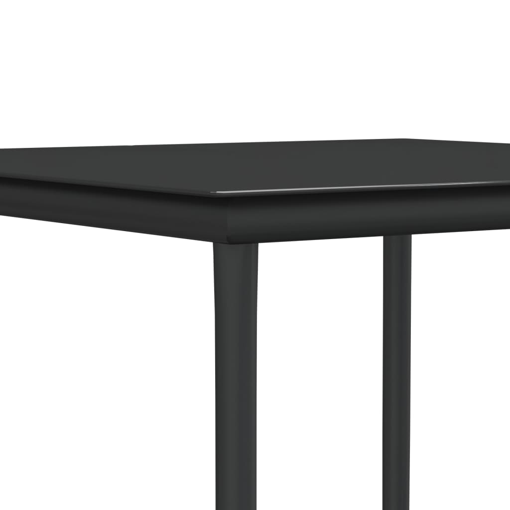 5 részes polyrattan és acél kerti étkezőgarnitúra párnával 8