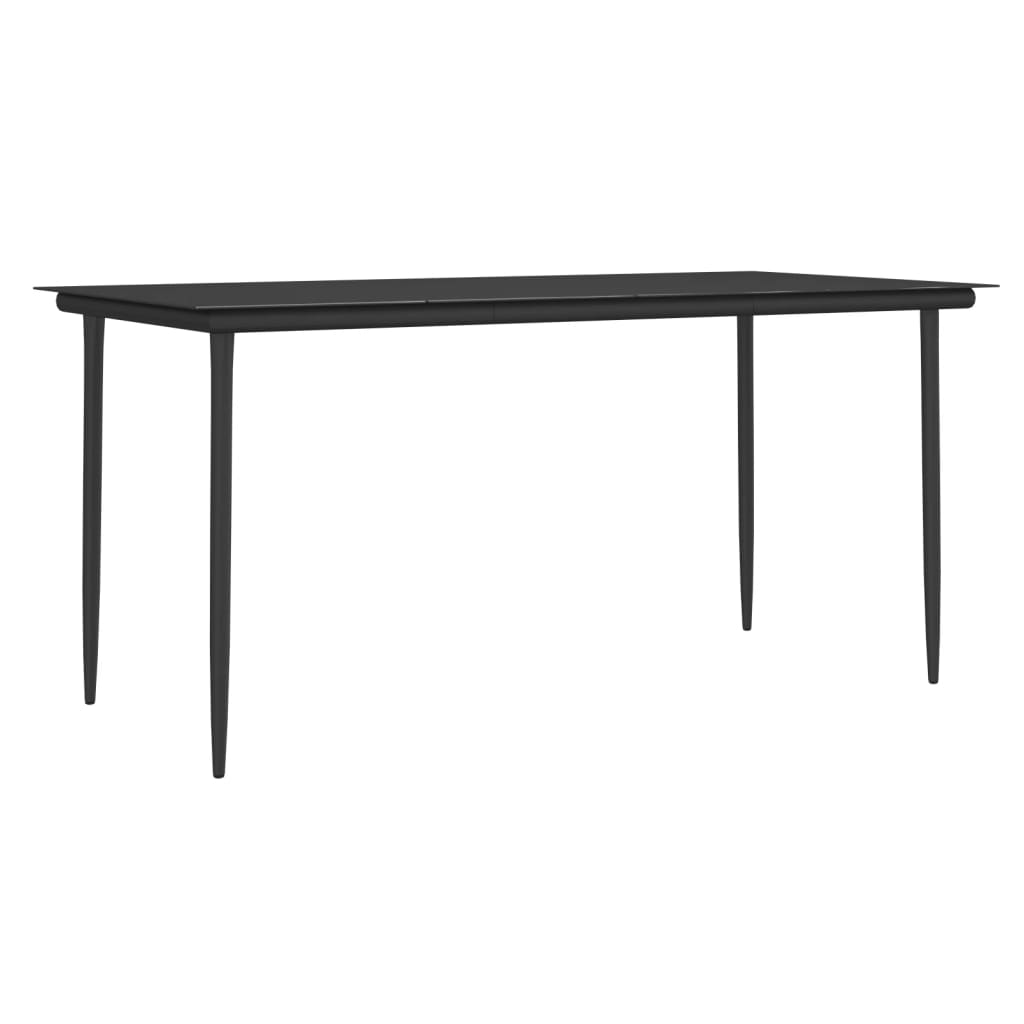 7 részes polyrattan és acél kerti étkezőgarnitúra párnával 6