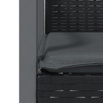 7 részes polyrattan és acél kerti étkezőgarnitúra párnával 7