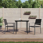 3 részes polyrattan és acél kerti étkezőgarnitúra