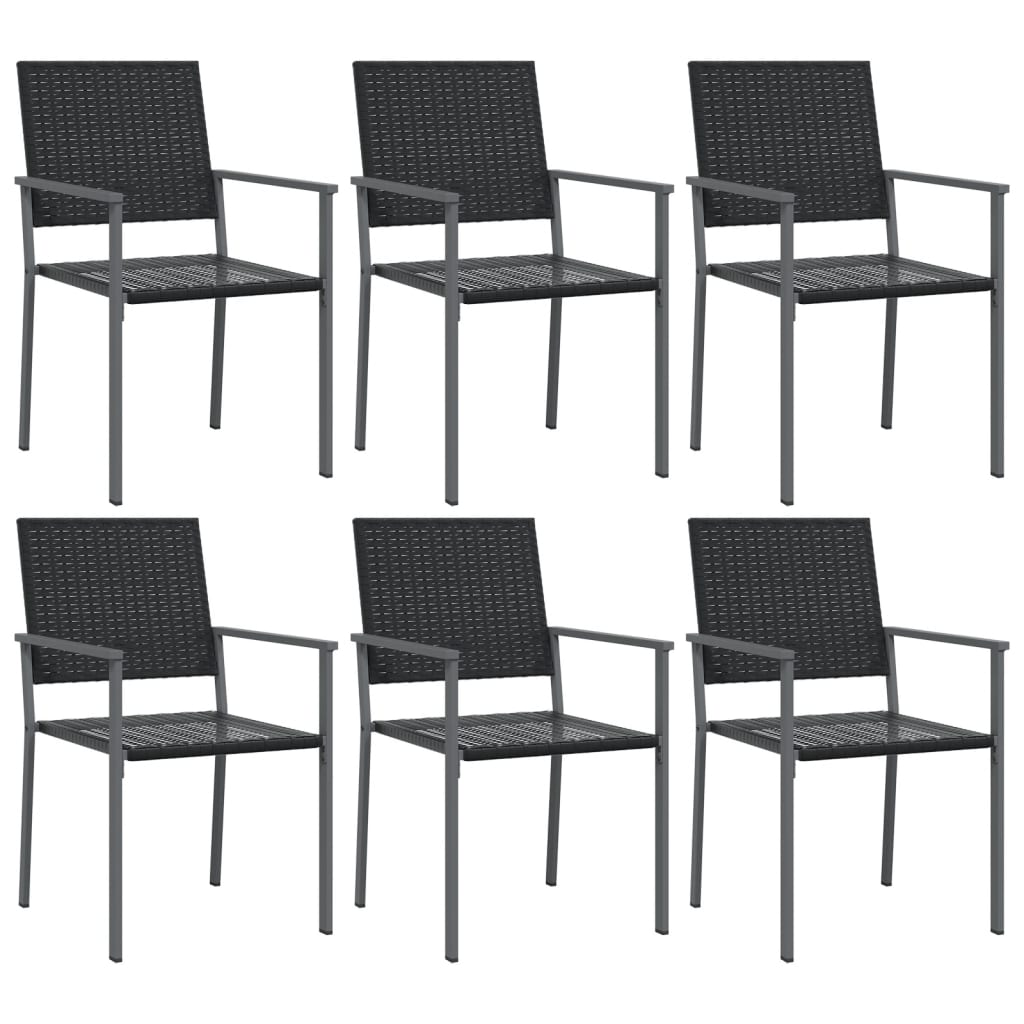 7 részes polyrattan és acél kerti étkezőgarnitúra 4