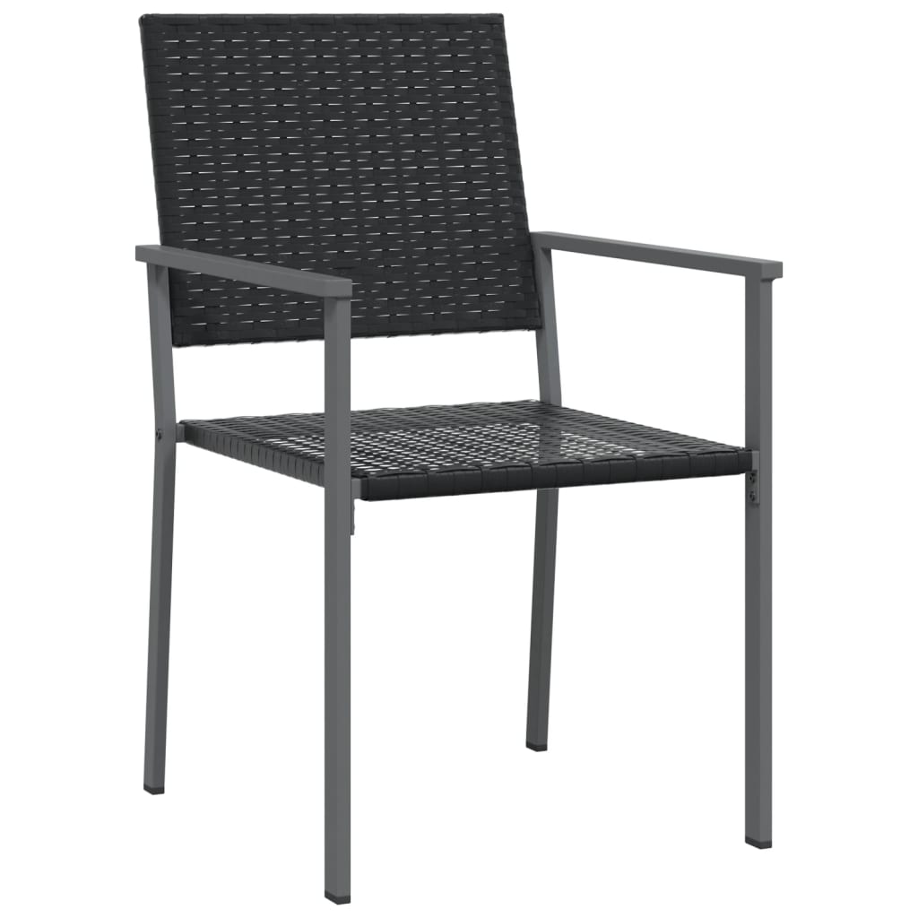 7 részes polyrattan és acél kerti étkezőgarnitúra 5