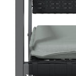 9 részes polyrattan és acél kerti étkezőgarnitúra párnával 7