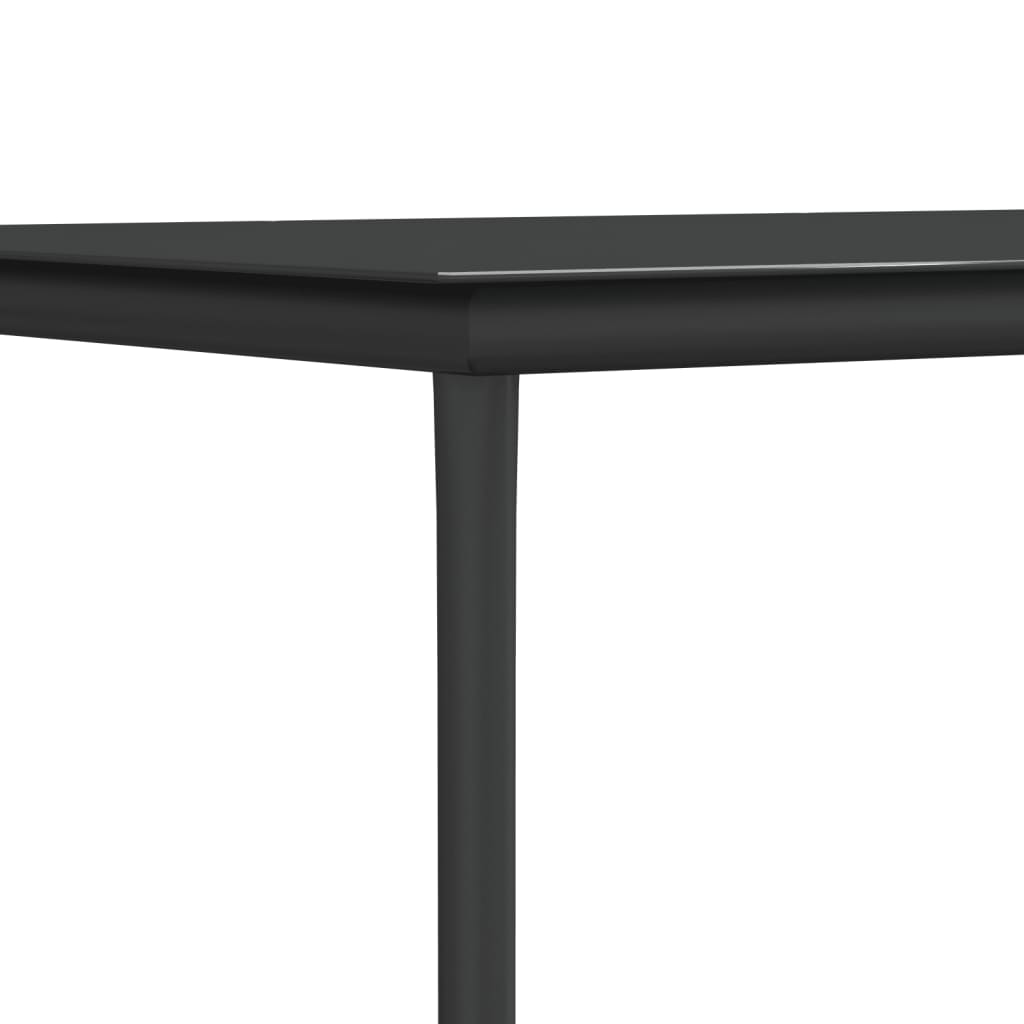 5 részes polyrattan és acél kerti étkezőgarnitúra párnával 7