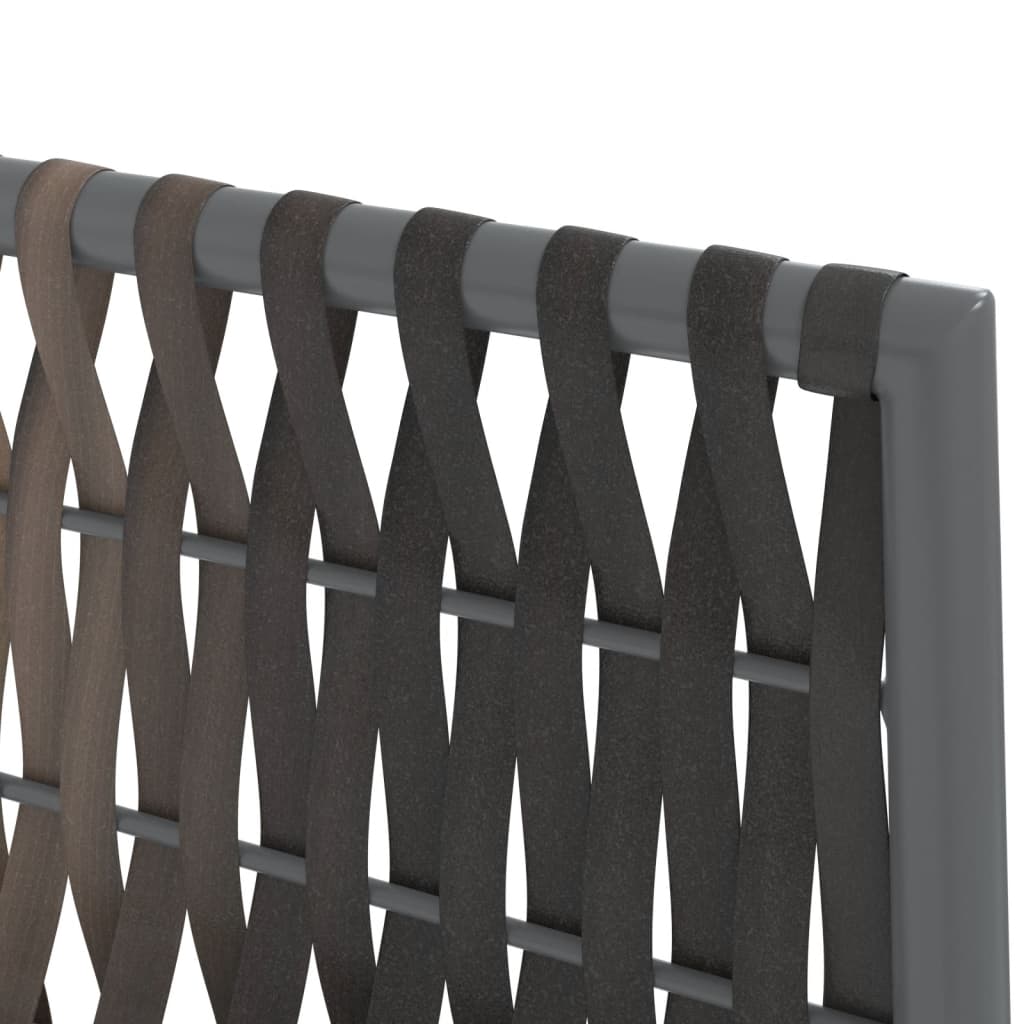 5 részes polyrattan és acél kerti étkezőgarnitúra párnával 8