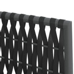 7 részes polyrattan és acél kerti étkezőgarnitúra párnával 8