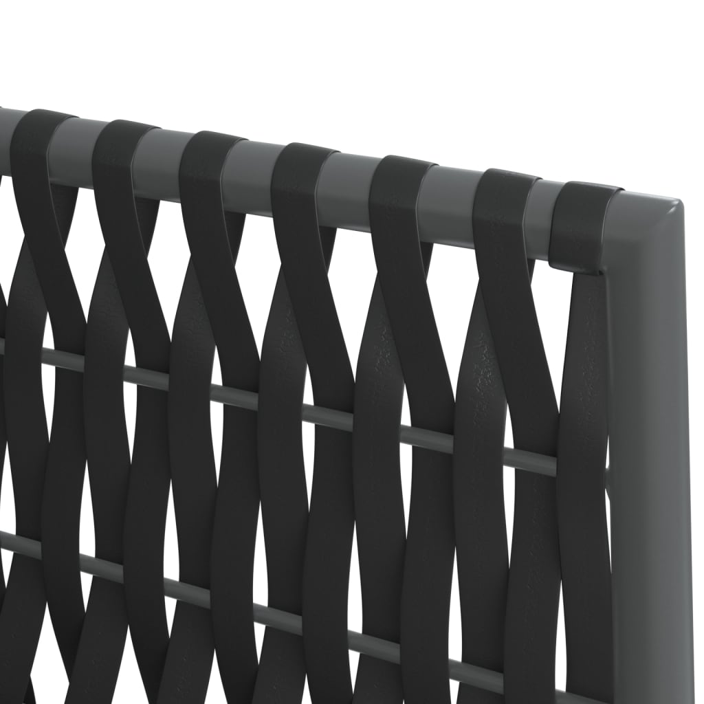 7 részes polyrattan és acél kerti étkezőgarnitúra párnával 8