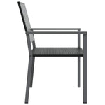 4 db fekete polyrattan kerti szék párnával 54x62,5x89 cm 5
