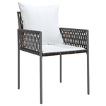 6 db barna polyrattan kerti szék párnával 54x61x83 cm 3
