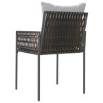 6 db barna polyrattan kerti szék párnával 54x61x83 cm 6
