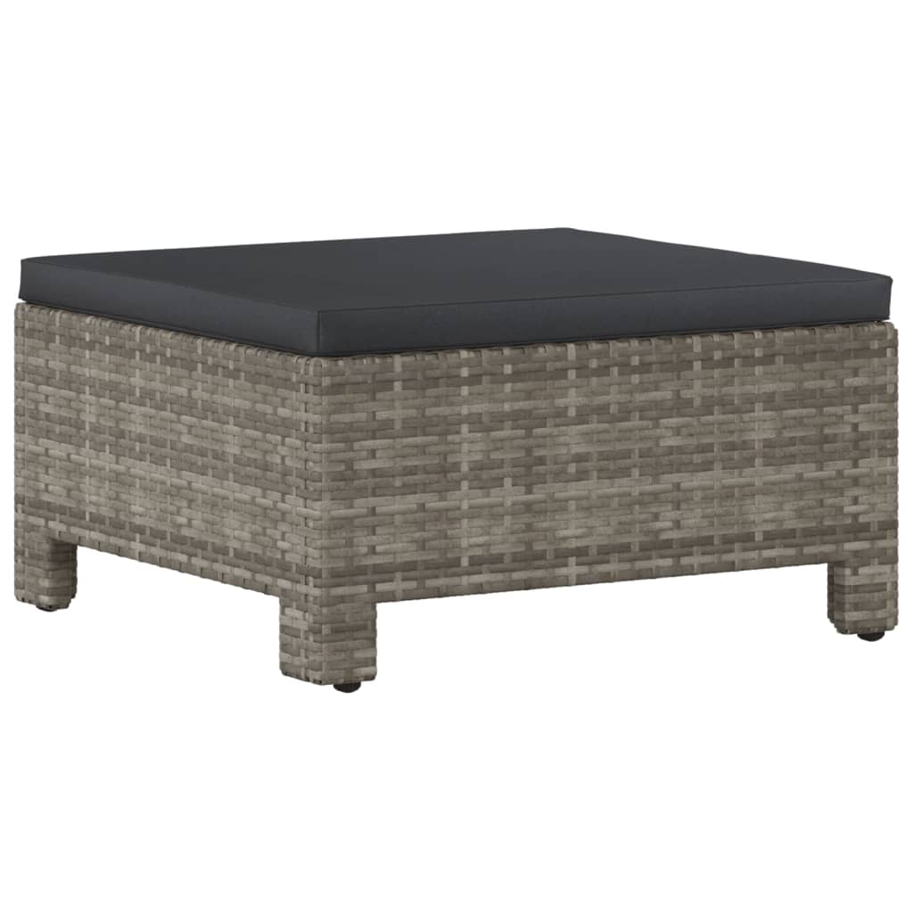 5 részes szürke polyrattan kerti ülőgarnitúra párnákkal 6