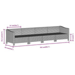 5 részes szürke polyrattan kerti ülőgarnitúra párnákkal 8