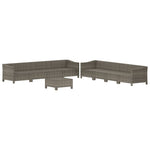 9 részes szürke polyrattan kerti ülőgarnitúra párnákkal 4
