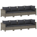 9 részes szürke polyrattan kerti ülőgarnitúra párnákkal 5