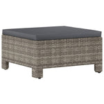 9 részes szürke polyrattan kerti ülőgarnitúra párnákkal 7