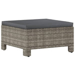 5 részes szürke polyrattan kerti ülőgarnitúra párnákkal 6