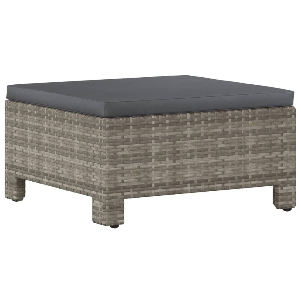 5 részes szürke polyrattan kerti ülőgarnitúra párnákkal 6