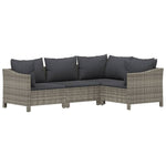 7 részes szürke polyrattan kerti ülőgarnitúra párnákkal 5