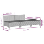 7 részes szürke polyrattan kerti ülőgarnitúra párnákkal 9